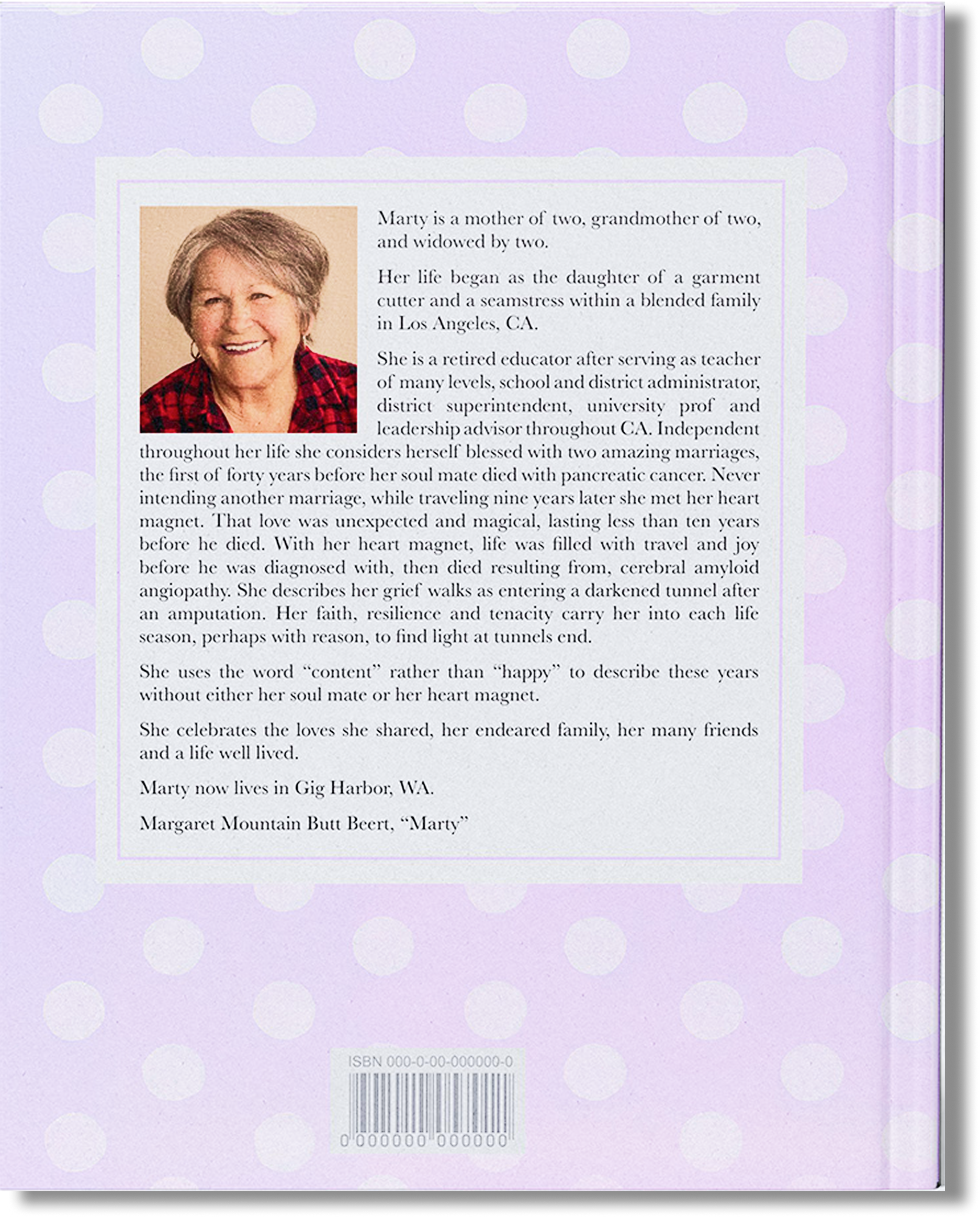 Polished purple branded back cover