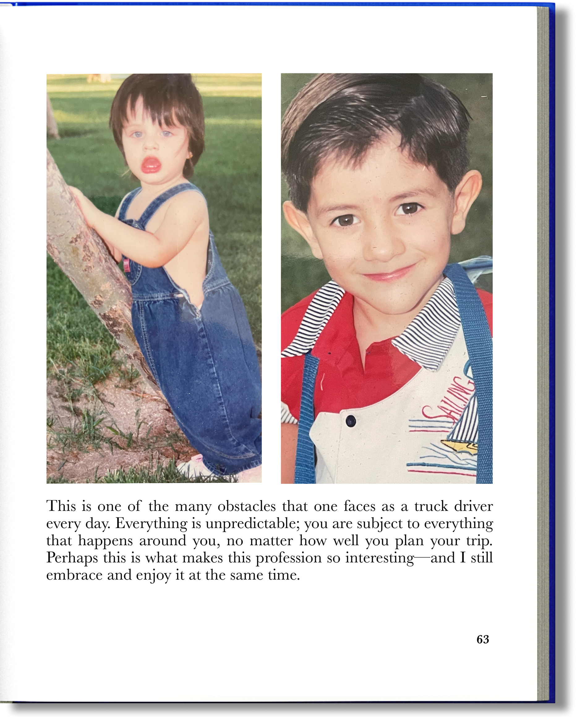 Bright cohesive childhood photo grid