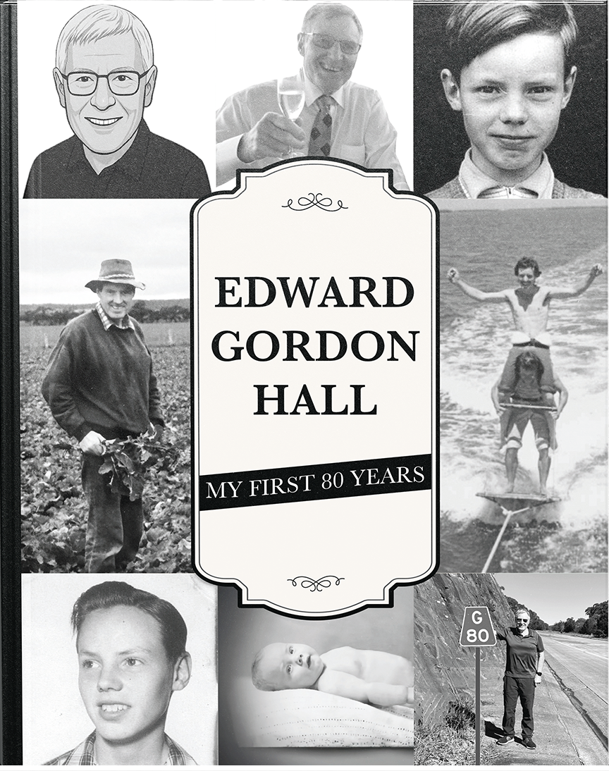 Black-and-white memoir book