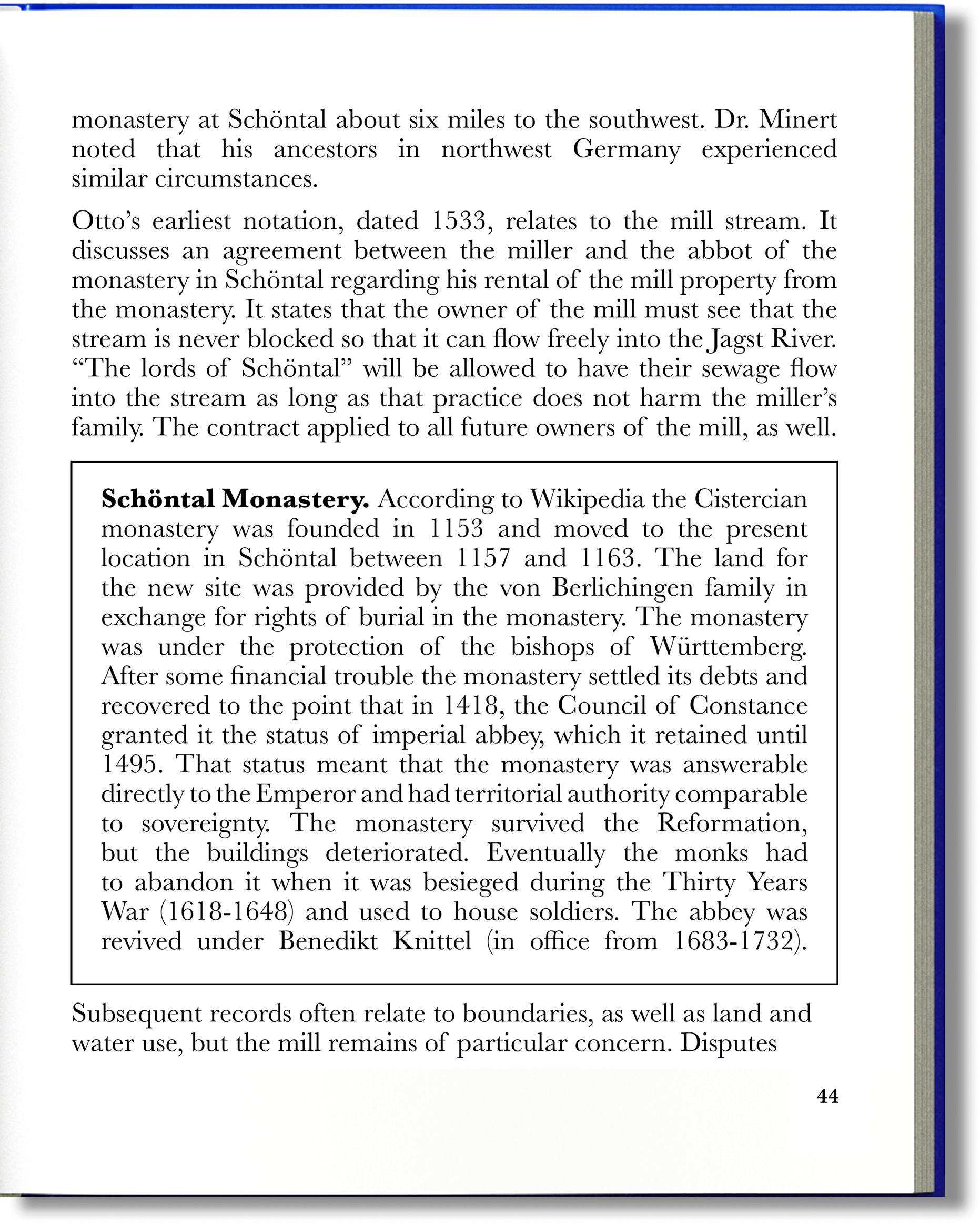 Readable history layout with columns and a restored document