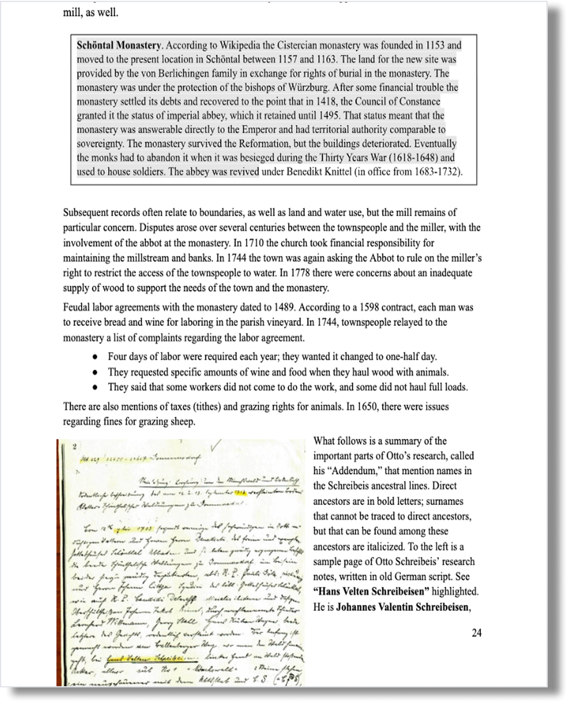 Long history text and handwritten document before layout