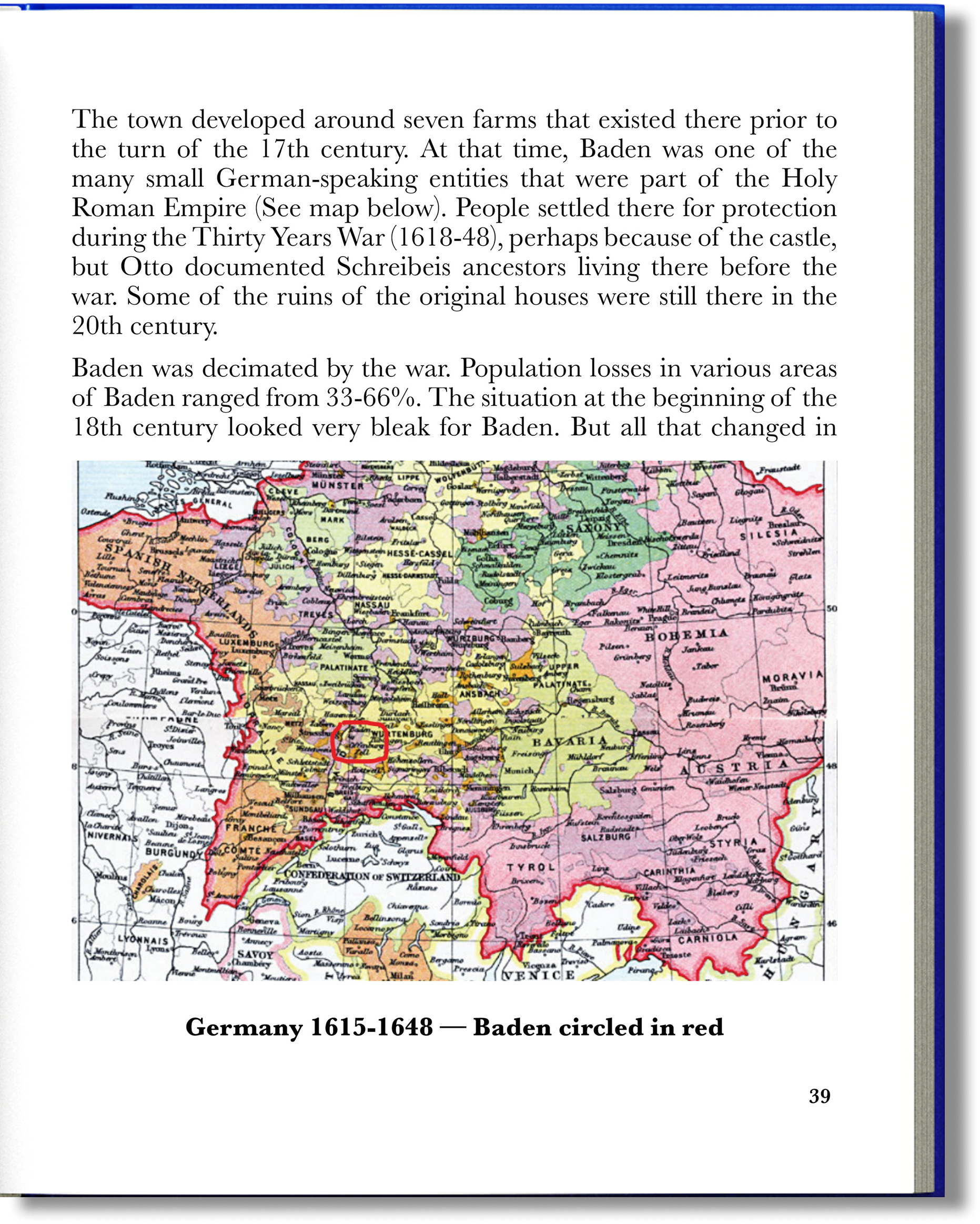 Balanced map and historical text page