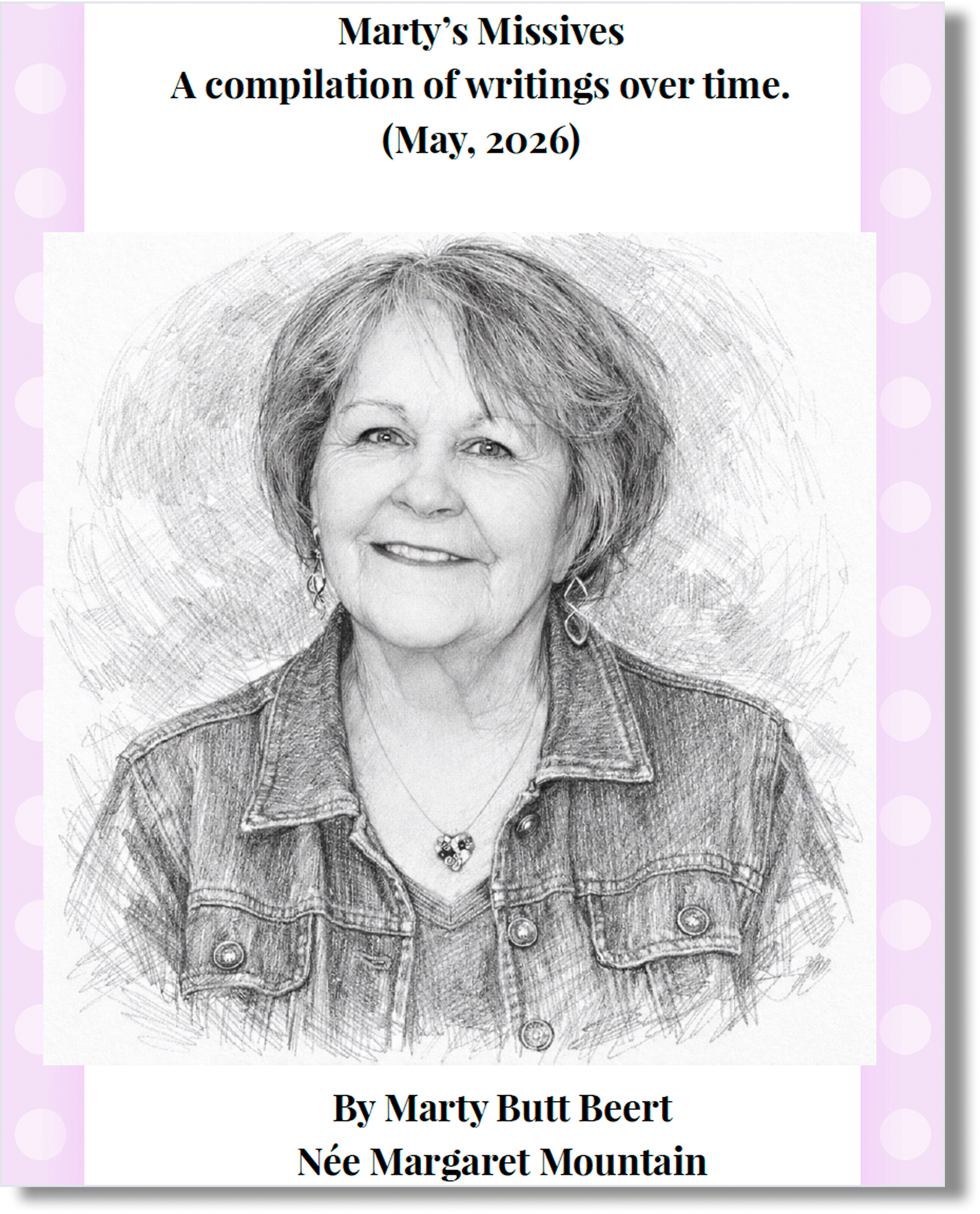 Initial cover concept for Marty’s Missives