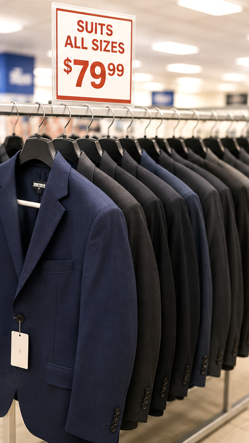 Man wearing an off-the-rack suit